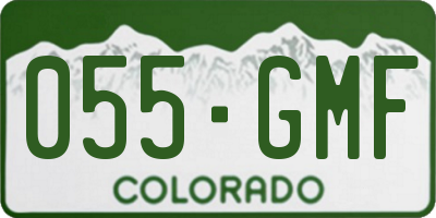 CO license plate 055GMF