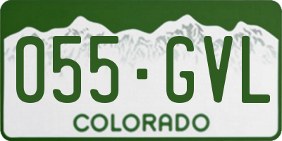 CO license plate 055GVL