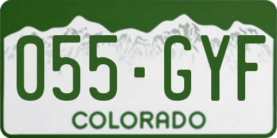 CO license plate 055GYF