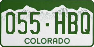 CO license plate 055HBQ