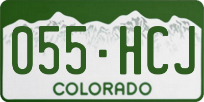 CO license plate 055HCJ