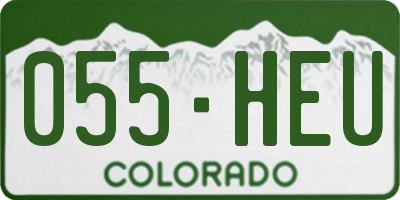 CO license plate 055HEU