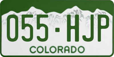 CO license plate 055HJP