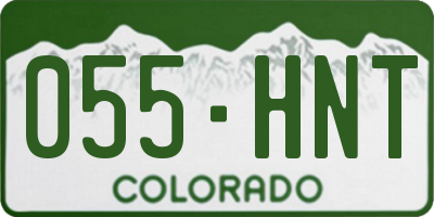 CO license plate 055HNT