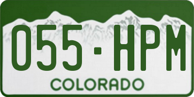 CO license plate 055HPM