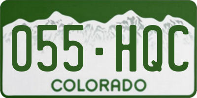 CO license plate 055HQC