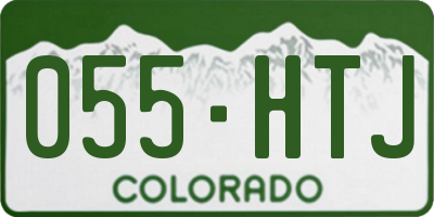 CO license plate 055HTJ