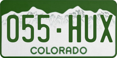 CO license plate 055HUX