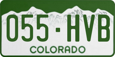 CO license plate 055HVB