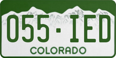 CO license plate 055IED