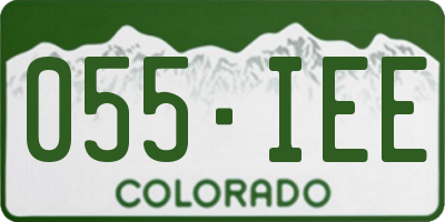 CO license plate 055IEE