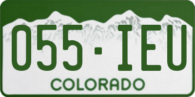 CO license plate 055IEU