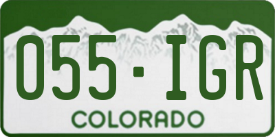 CO license plate 055IGR