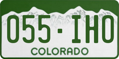 CO license plate 055IHO