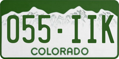 CO license plate 055IIK