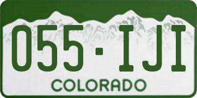 CO license plate 055IJI