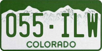 CO license plate 055ILW