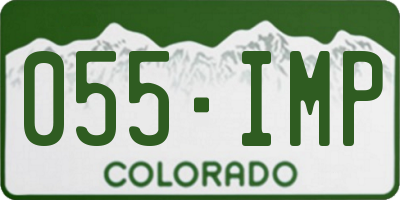 CO license plate 055IMP