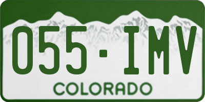 CO license plate 055IMV