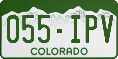 CO license plate 055IPV