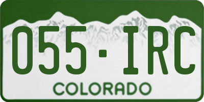 CO license plate 055IRC