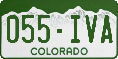 CO license plate 055IVA