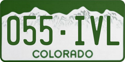 CO license plate 055IVL