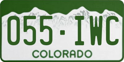 CO license plate 055IWC