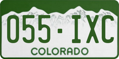 CO license plate 055IXC