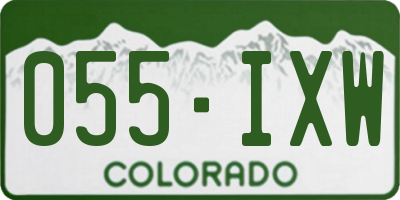 CO license plate 055IXW