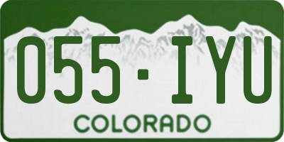 CO license plate 055IYU