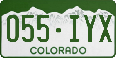 CO license plate 055IYX
