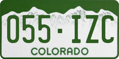 CO license plate 055IZC