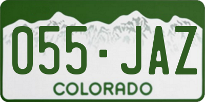 CO license plate 055JAZ