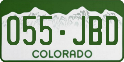 CO license plate 055JBD