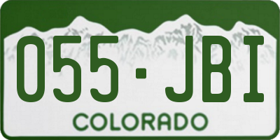CO license plate 055JBI