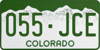 CO license plate 055JCE