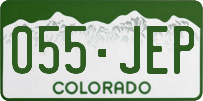 CO license plate 055JEP
