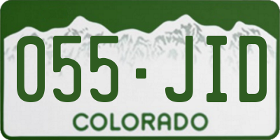 CO license plate 055JID