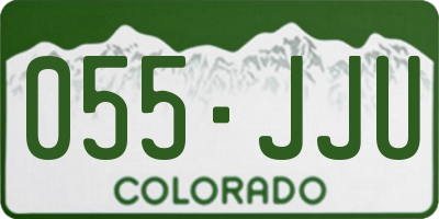 CO license plate 055JJU