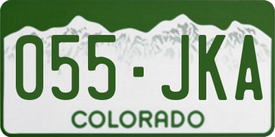 CO license plate 055JKA