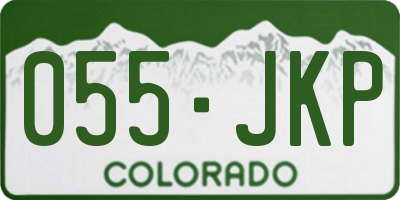 CO license plate 055JKP