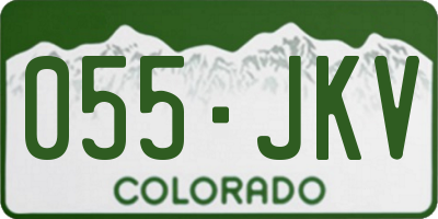 CO license plate 055JKV