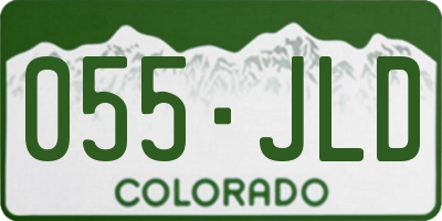 CO license plate 055JLD