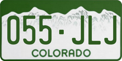 CO license plate 055JLJ