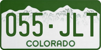 CO license plate 055JLT