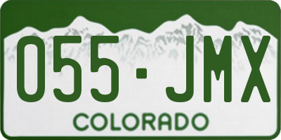 CO license plate 055JMX