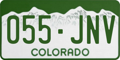 CO license plate 055JNV