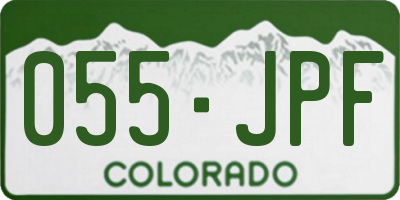 CO license plate 055JPF