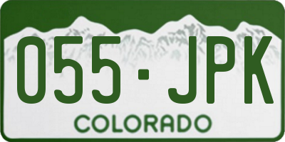 CO license plate 055JPK